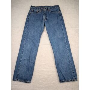 Levi's 505 Jeans Men 33x30 (Act. 32x29) Blue Straight Leg Med Wash